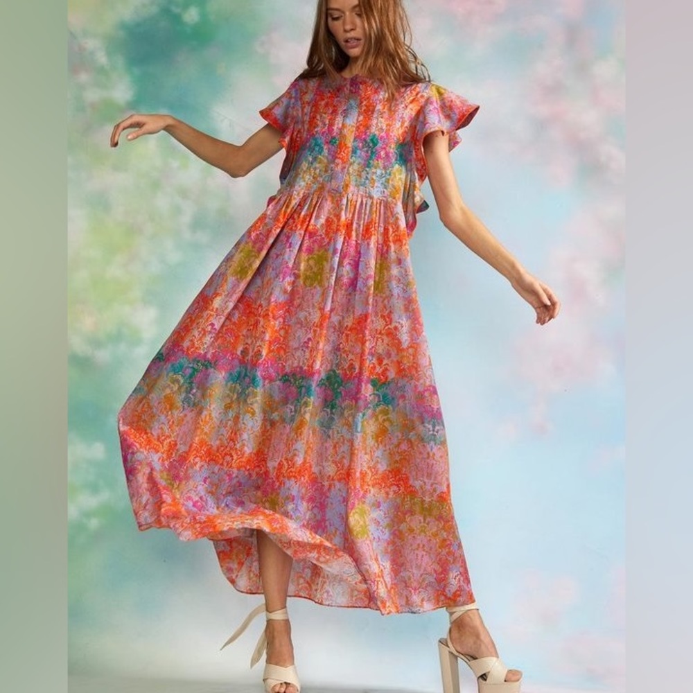Cynthia Rowley Nairobi Kaftan Sunset Marble